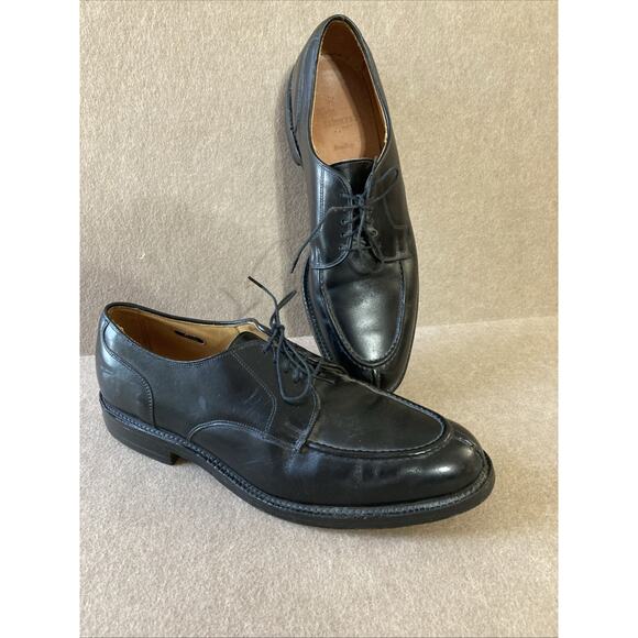 Allen Edmonds Bradley Oxford shoe Men’s Sz 12 B Black Leather Split Toe Derby - Picture 2 of 7